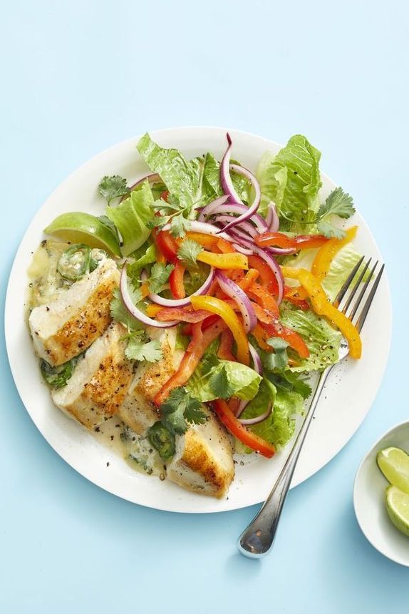 Dietní recept na kuřecí maso plněné nivou